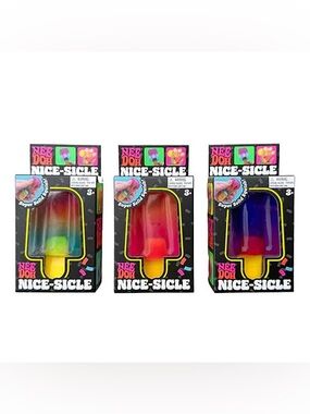 Nee Doh Nice-Sicle Popsicle Stress Squishy Sensory Complete Set of 3